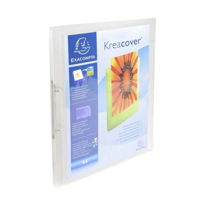 Ringmappe Kreacover A4, 20mm, 2-Ring, kristall