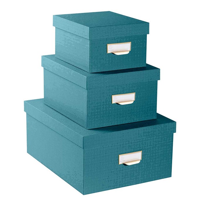 EXACOMPTA Aufbewahrungsboxen 3er-Set Office By Me petrol