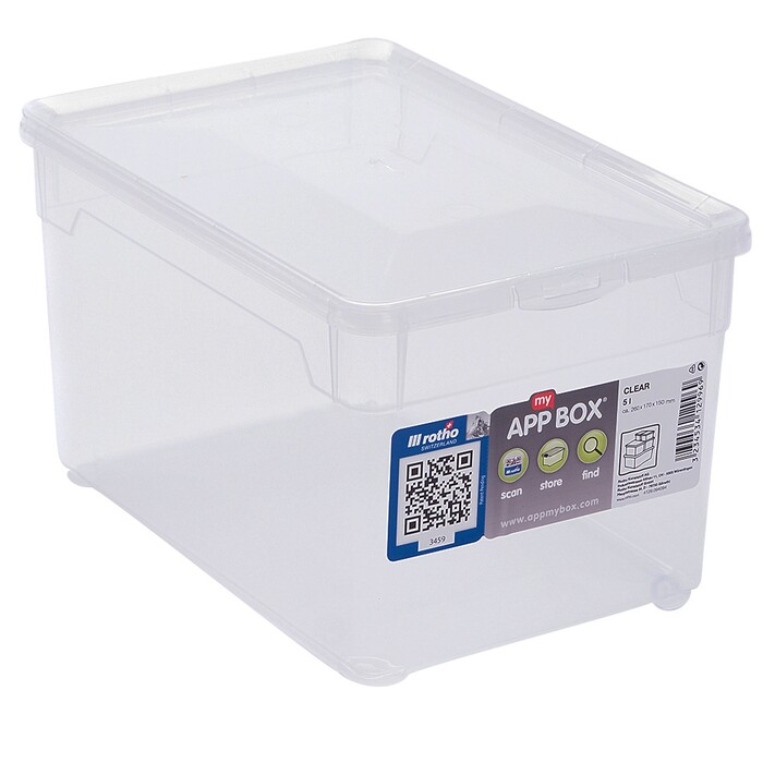 ROTHO Aufbewahrungsbox App my Box mit Deckel 5 Liter