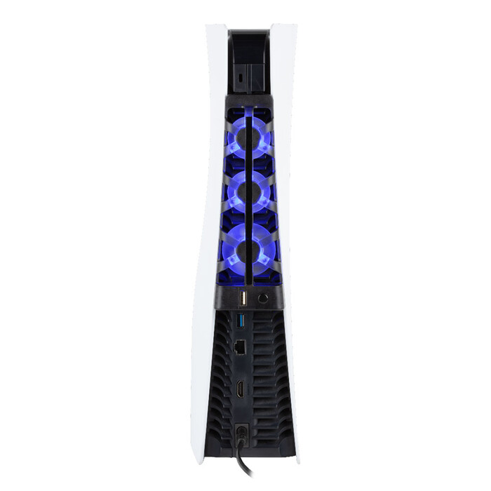 KONIX Cooling Fan inklusive LEDs für PlayStation 5 3 Geschwindigkeiten blau