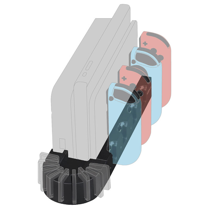 KONIX Charging Stand Spaceship für Nintendo Switch schwarz