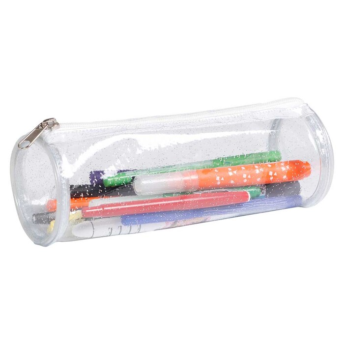 CLAIREFONTAINE Stiftpennal mit Glitzereffekt transparent