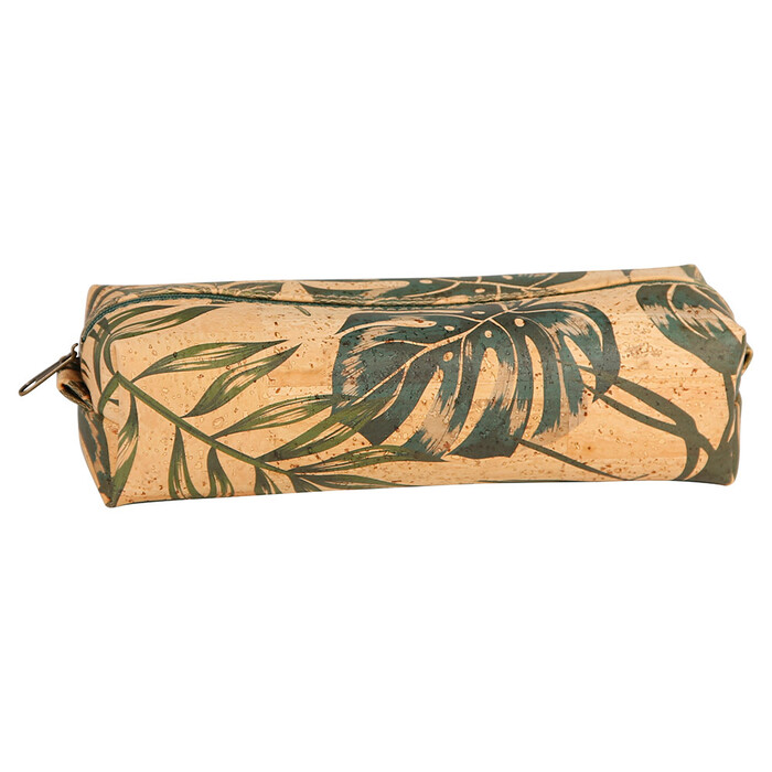 Stiftpennal Palme aus Kork vegan 21 x 6 x 5 cm braun