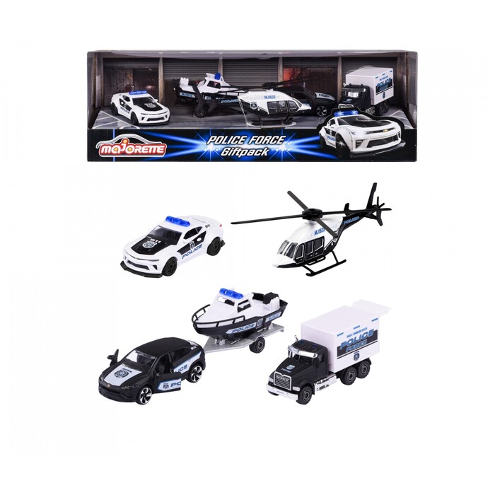 MAJORETTE Police Force 4er Geschenk-Set