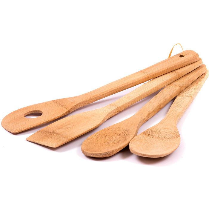Küchenhelfer-Set aus Bambus 4 Stück