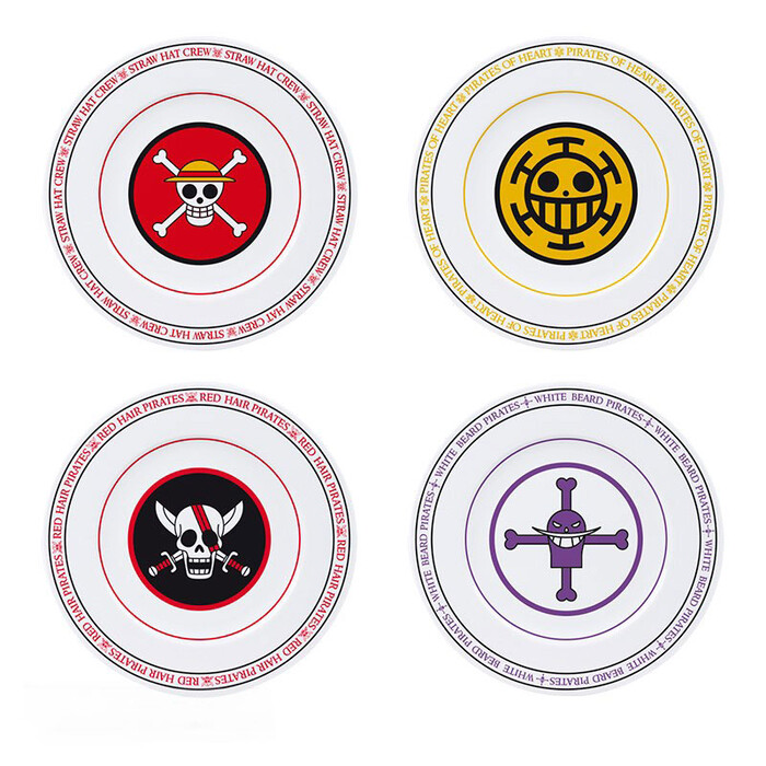 ABYSTYLE Teller-Set mit 4 Emblemen aus Porzellan mehrfarbig