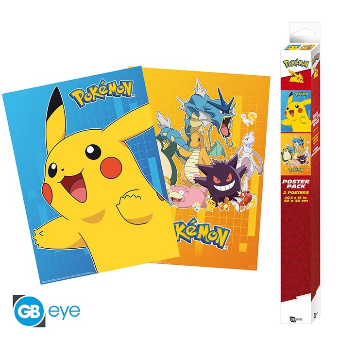 ABYSTYLE Pokémon-Set 2 Chibi Poster 52 x 38 cm bunt