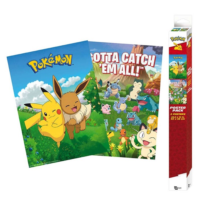 GB EYE Pokémon Set 2 Posters Chibi 52 x 38 cm bunt
