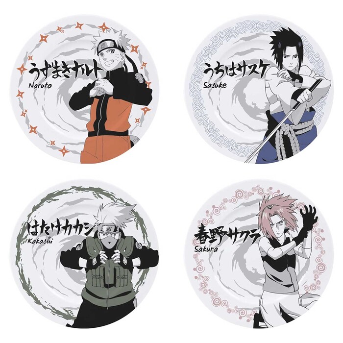 ABYSTYLE Teller-Set Naruto Shippuden 4 Stück bunt