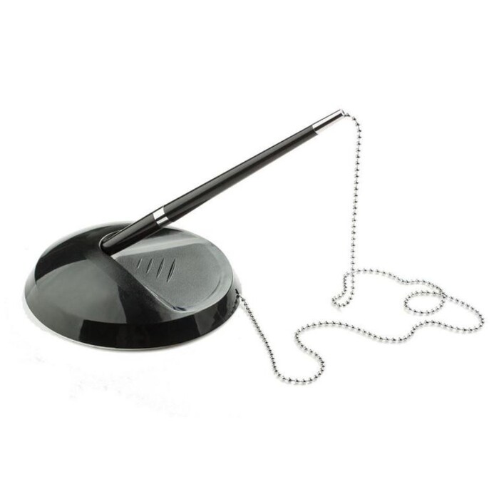 Kugelschreiber Desk mit Pultständer und Kette schwarz