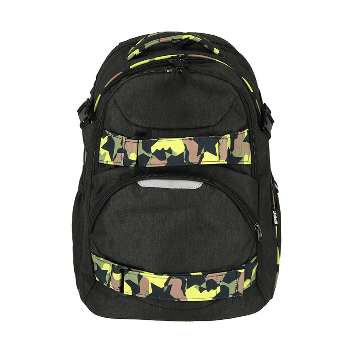 Rucksack Vinero Fresh schwarz/camo grün