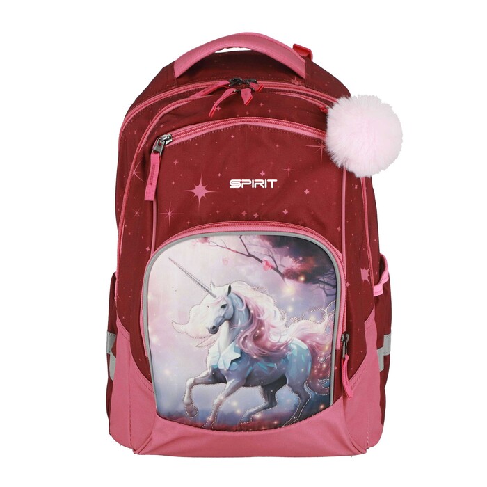 SPIRIT Schulrucksack Newbie Einhorn rot