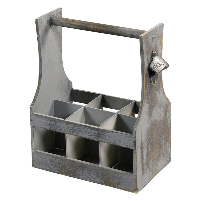 Flaschenträger Antik 25 x 32 x 16,8 cm grau