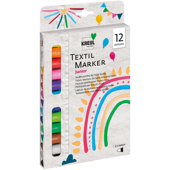 KREUL Textil Marker medium Junior 12er Set