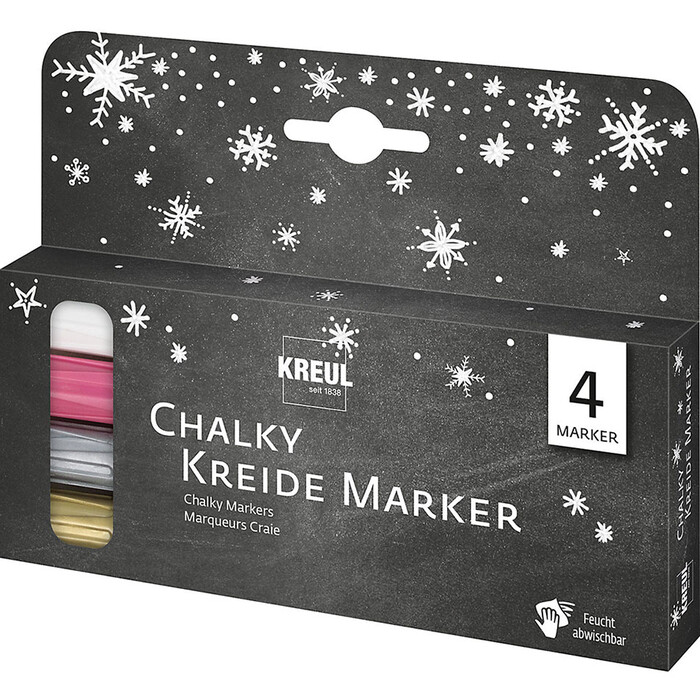 KREUL Chalky Kreidemarker-Set Winter 4 Stück mehrere Farben