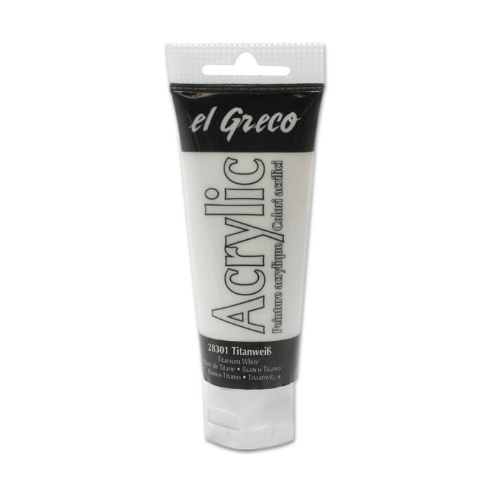 EL GRECO Acrylfarbe 75 ml titanweiß