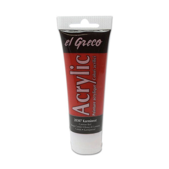 EL GRECO Acrylfarbe 75 ml karminrot