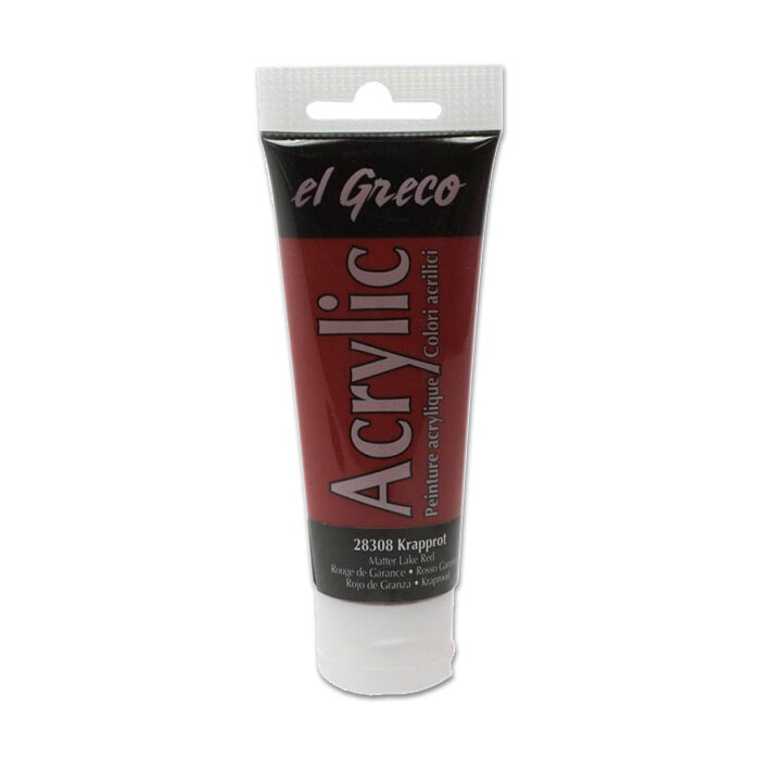 EL GRECO Acrylfarbe 75 ml krapprot