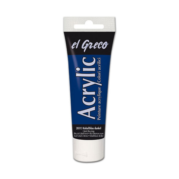 EL GRECO Acrylfarbe 75 ml kobaltblau dunkel