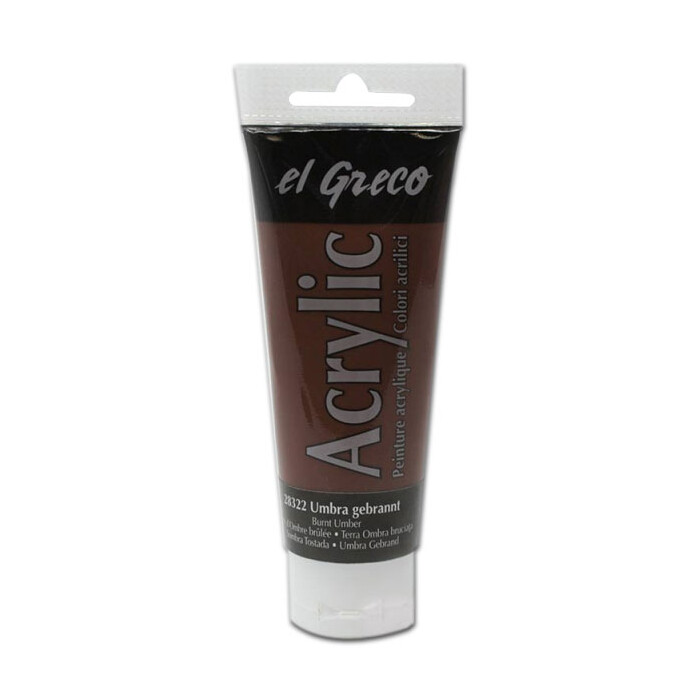 EL GRECO Acrylfarbe 75 ml umbra gebrannt