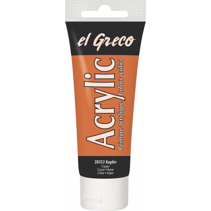 EL GRECO Acrylfarbe 75 ml kupfer