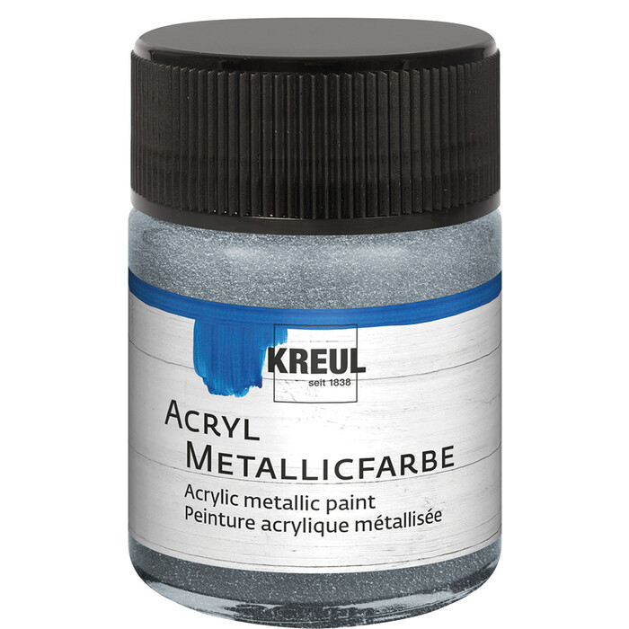 KREUL Acryl Metallicfarbe silber 50 ml