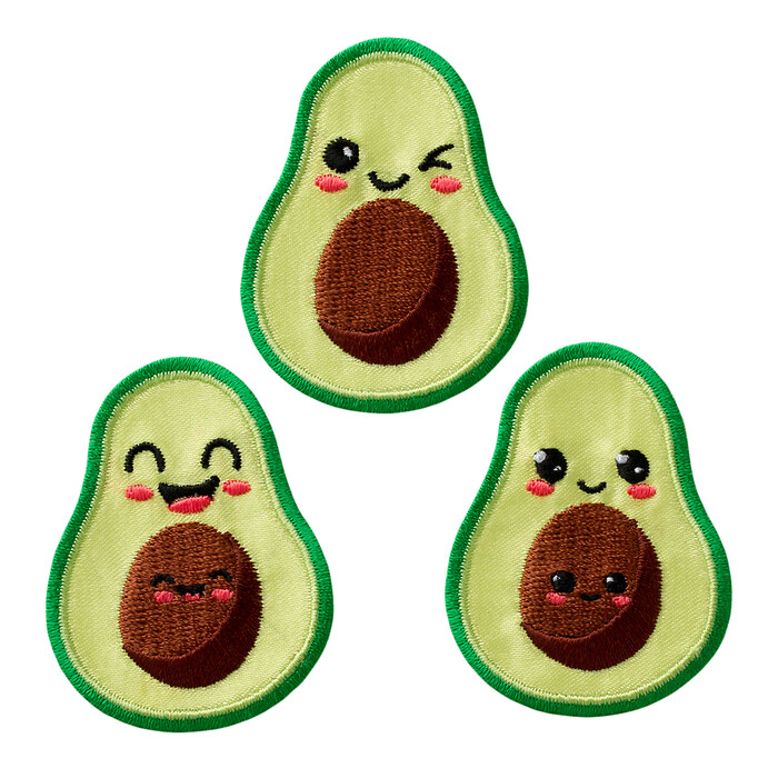Applikation Avocado-Set grün