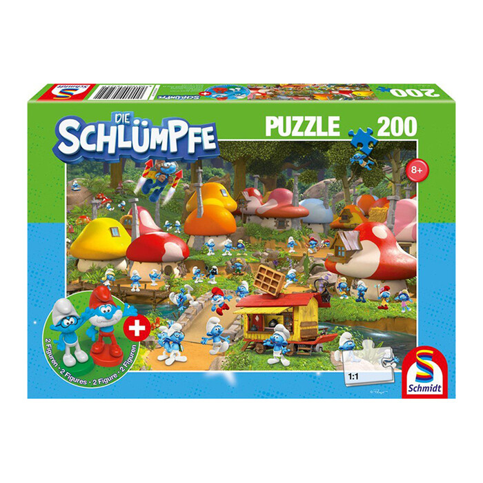 SCHMIDT Puzzle Die Schlümpfe in Schlumpfhausen 200-teilig