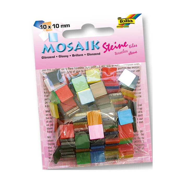 FOLIA Mosaiksteine 10 x 10 mm 190 Stück glänzend