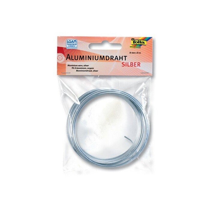 Aluminiumdraht 2mm x 5m, silber