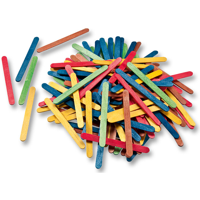FOLIA Holzstäbchen 500 Stück mehrere Farben