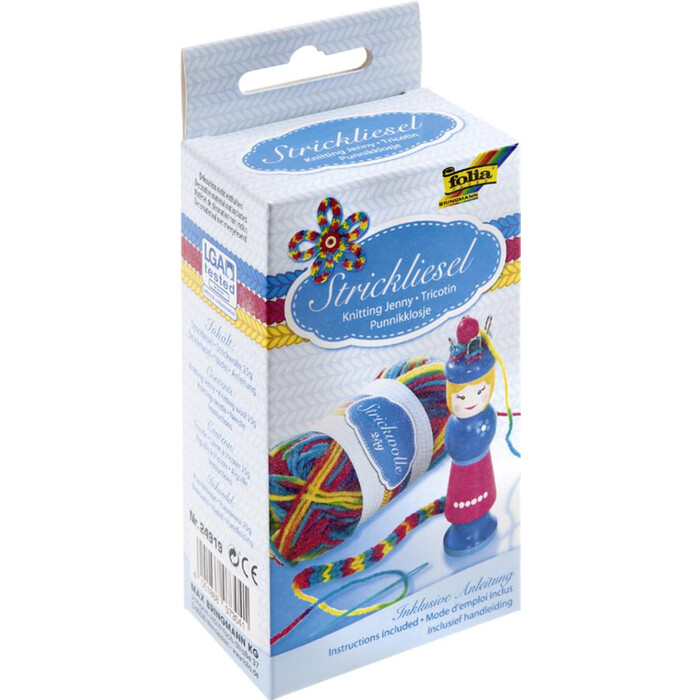 FOLIA Kreativset Strickliesel inkl. Zubehör bunt