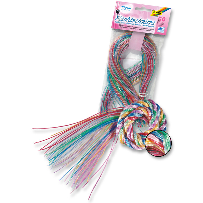 FOLIA Flechtschnüre metallic