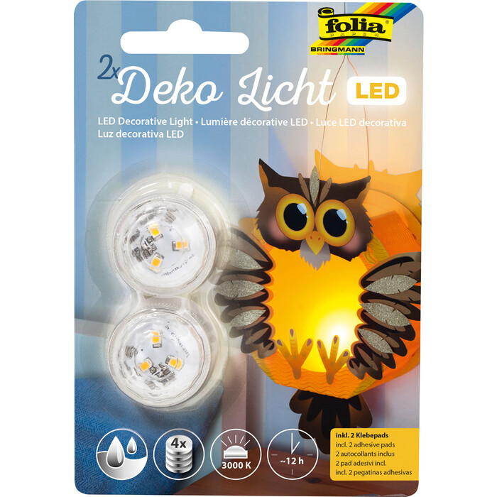 FOLIA LED-Dekolichter für Laterne 2 Stück