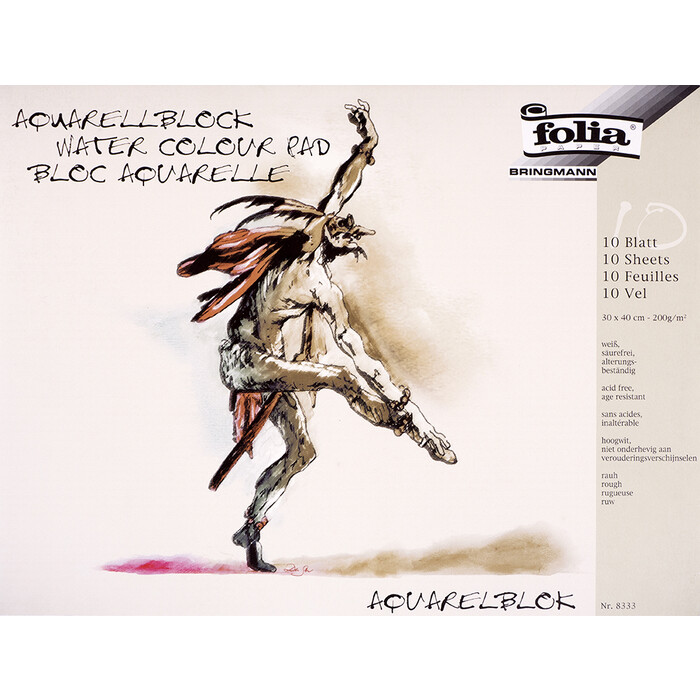 Folia Aquarellblock 30 x 40 cm, 10 Bögen