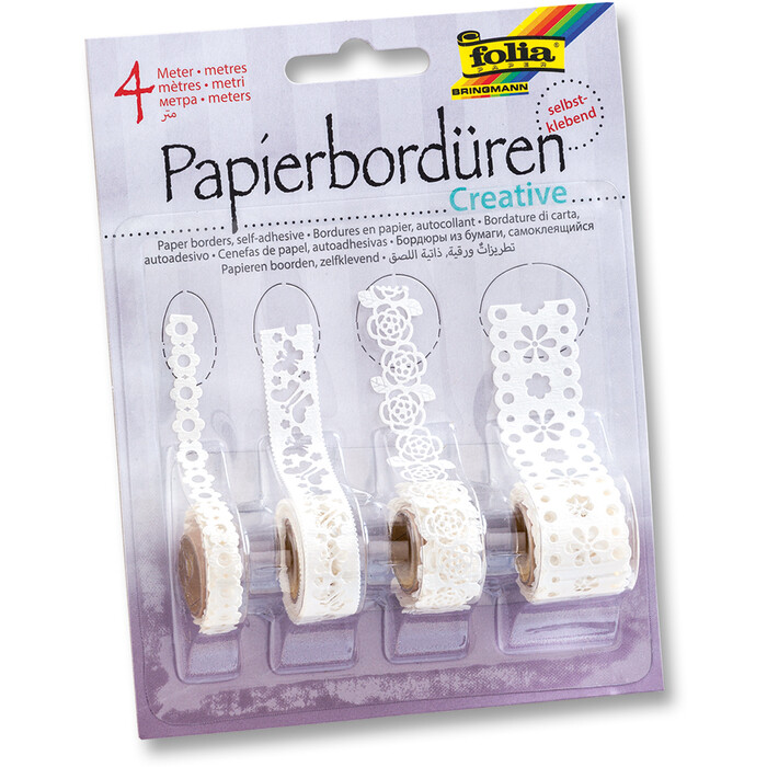 FOLIA Papierbordüren Creative selbstklebend 4 Stück