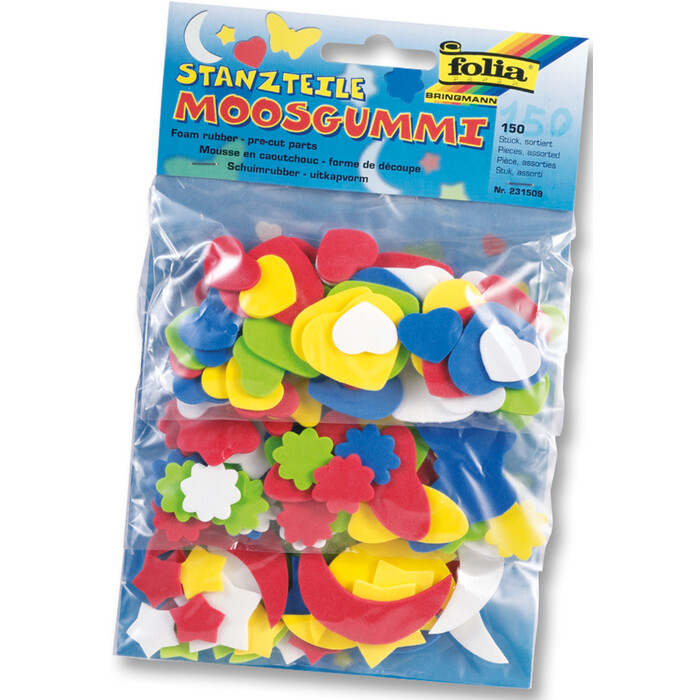 FOLIA Moosgummi-Stanzteile 150 Stück