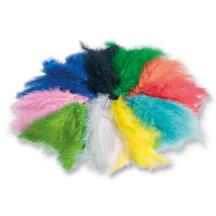 FOLIA Flauschfedern 100 g mehrere Farben