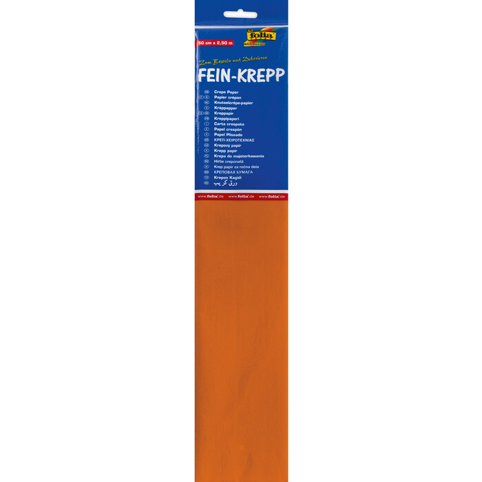 FOLIA Fein-Krepp 50 x 250 cm hellorange