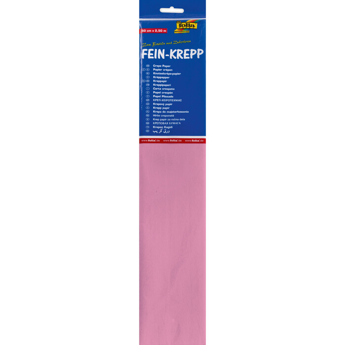 FOLIA Fein-Krepp 50 x 250 cm hellrosa