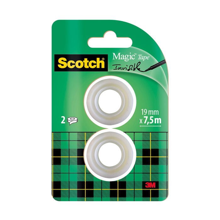 SCOTCH Klebeband Magic 2 Rollen 19 mm x 7,5 m
