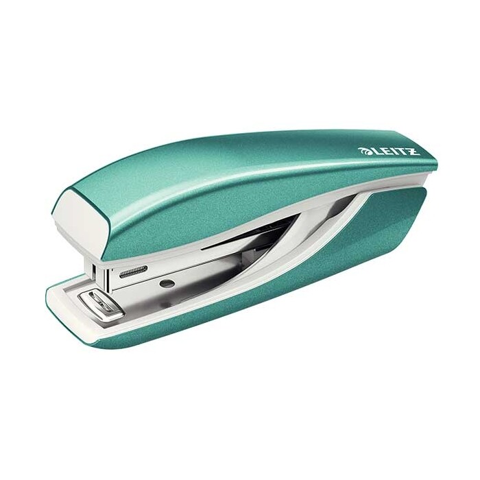 LEITZ Mini Hefter, Serie NeXXt, metallic eisblau