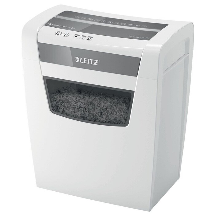 LEITZ Aktenvernichter IQ Home Office 23 Liter weiß