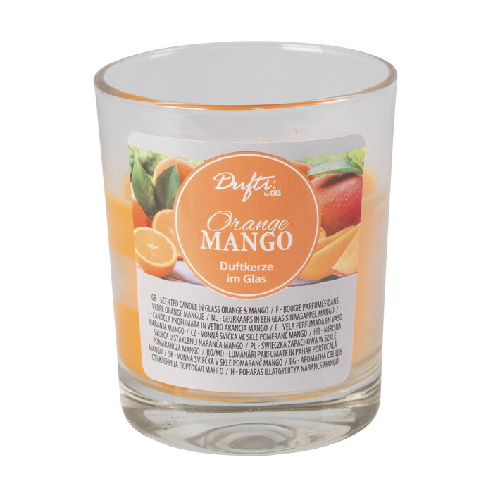 GIES Duftkerze im Glas Orange/Mango 8,6 x 7 cm orange