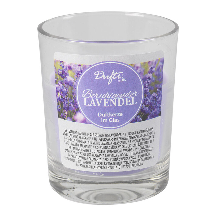 GIES Duftkerze im Glas Lavendel 8,6 x 7 cm lavendel