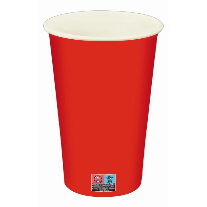 HOSTI Hartpapierbecher 400 ml 10 Stück rot