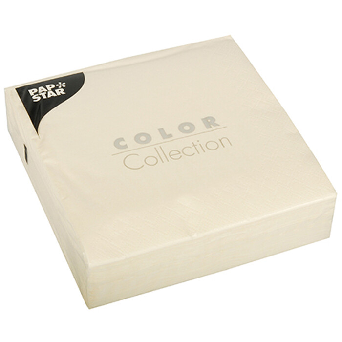 PAPSTAR Servietten Color Collection  50 Stück 33 x 33 cm creme