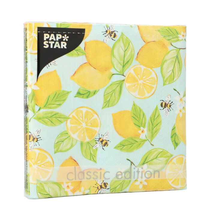 PAPSTAR Servietten Lemon Grove 33 x 33 cm 20 Stück gelb