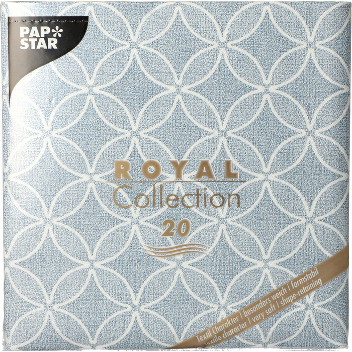 PAPSTAR Servietten Royal Collection 40 x 40 cm 20 Stück arktikblau