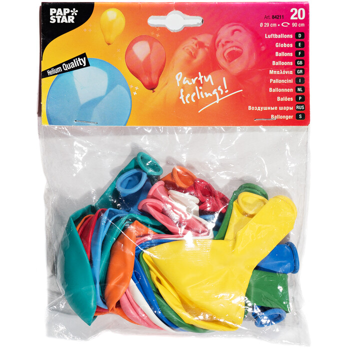 PAPSTAR Rundballon Ø 29 cm 20 Stück verschiedene Farben